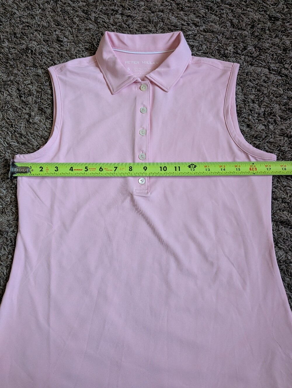 NWT Peter Millar Pink Athletic UPF 50+ Sleeveless Polo Shirt Women's S - Picture 4 of 7